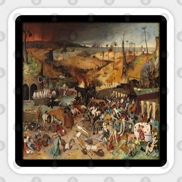 The Triumph Of Death - Pieter Bruegel The Elder. Sticker by OriginalDarkPoetry